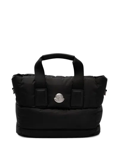 Moncler Quilted Tote Bag In Black