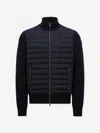 Moncler Men's Navy Stretch Cotton Blend Cardigan In Black