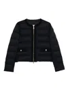 Moncler Quilted-trimmed Down Jacket In Black