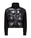 Moncler Down-paneled Virgin Wool Cardigan In Black