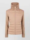 Moncler Padded Wool Zip-up Cardigan Clothing In Pink