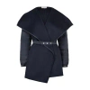Moncler Padded Cape In Navy