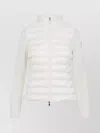Moncler Quilted Wool Jacket Feather Insert In White