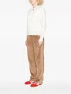Moncler Quilted Wool Jacket In Neutral
