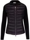 Moncler Quilted Wool Jacket In Schwarz