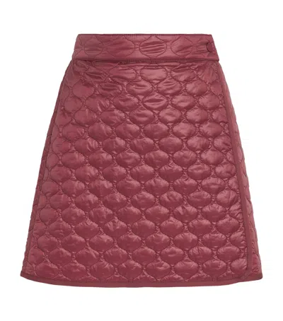 Moncler Quilted Wrap Mini Skirt In Red