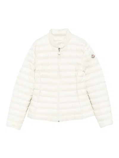 Moncler Womens White Padded Zip-up Wool And Nylon Cardigan Xs