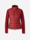 Moncler Quilted Zip-up Cardigan In Red