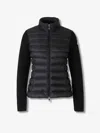 Moncler Quilted Zip-up Cardigan In Black