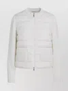 Moncler Quilted Zip Up Cardigan And Pockets In White