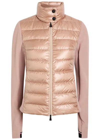MONCLER MONCLER QUILTED ZIP UP FLEECE JACKET