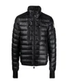 Moncler Quilted Zipper Cotton Suit In Black
