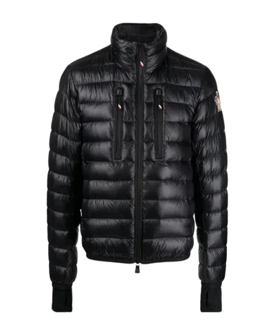 Moncler Quilted Zipper Cotton Suit In Black