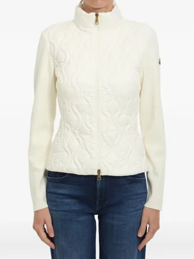 Moncler Quilted-finish Padded Jacket In Neutral