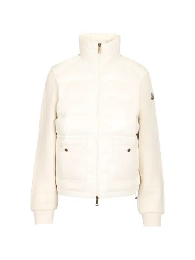 MONCLER QUILTED-PANEL ZIP-UP JACKET