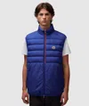 Moncler Sleevless Down Vest In Blue