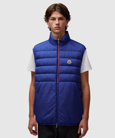 Moncler Rabuons Gilet Vest In Blue