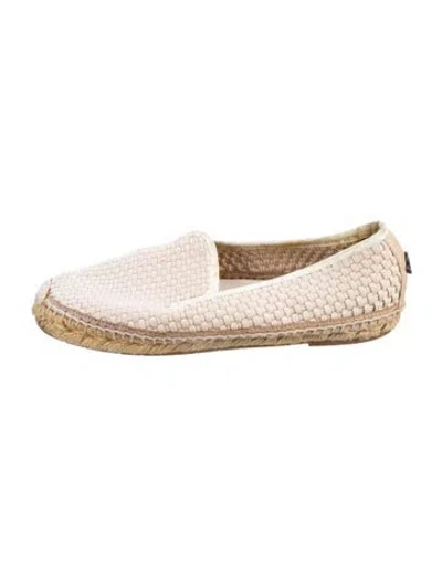 Pre-owned Moncler Raffia Espadrilles In Gold