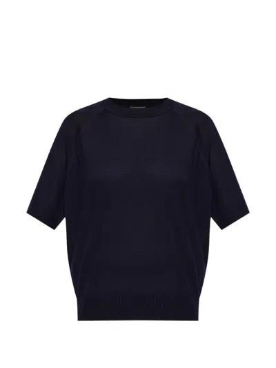 MONCLER RAGLAN-SLEEVE WOOL T-SHIRT