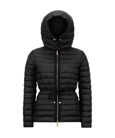 Moncler Raie Packable Hooded Short Down Jacket Black