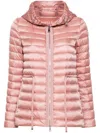 Moncler Raie Short Puffer Parka Jacket In Pink