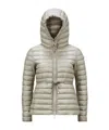 Moncler Gray Raie Short Down Jacket In Nude