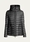 Moncler Raie Short Puffer Parka Jacket In Black