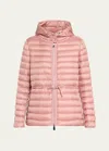 Moncler Raie Short Puffer Parka Jacket In Pink