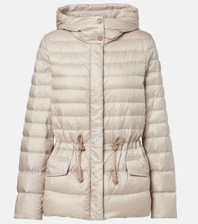 Moncler Raies Hooded Quilted Down Jacket In Gray