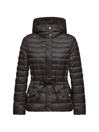 Moncler Raies Short Down Jacket In Brown