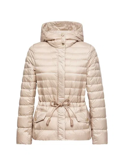 Moncler Raies Short Down Jacket In Neutral