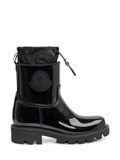 Moncler Rain Boots With Rugged Sole In Yellow