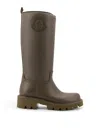 Moncler Rainstream High Rubber Rain Boots In Green