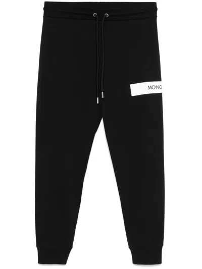 Moncler Raised-logo Track Trousers In Black
