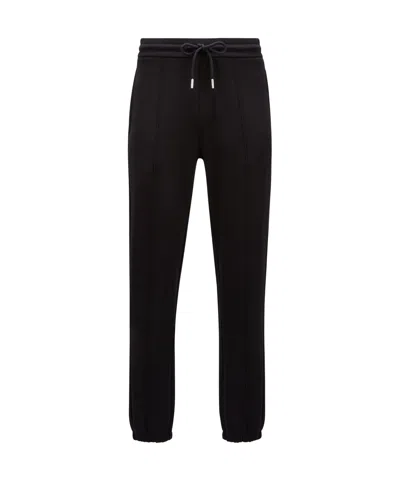 Moncler Raised Seam-detail Track Trousers In Black
