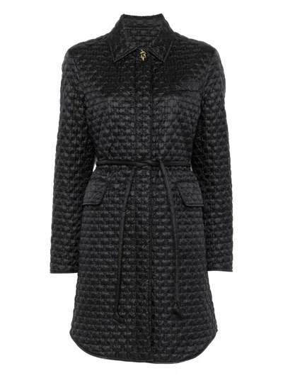Moncler Raissac Quilted Coat In Black