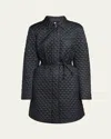 Moncler Raissac Quilted Long Down Coat In Black