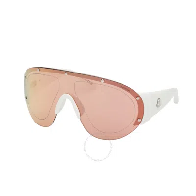 Moncler Rapide Orange Shield Men's Sunglasses Ml0277 21g 00 In Pink