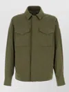 Moncler Raquille Jacket Polyester Blend Collared Design In Green