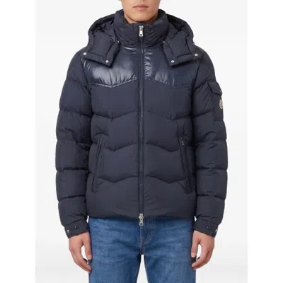 Moncler Ravelis Hooded Down Jacket In Blue