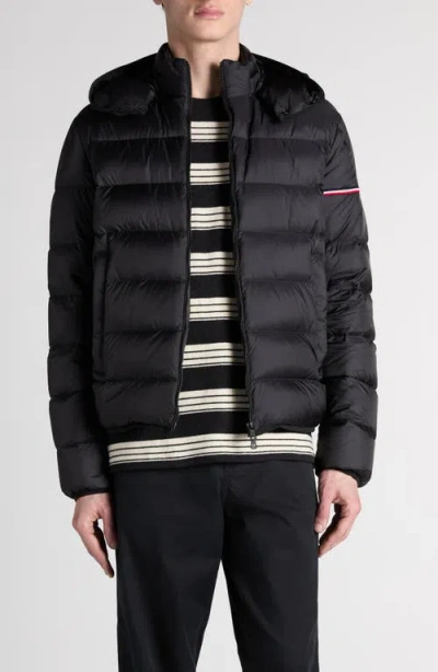 Moncler Ravenlock Hooded Down Puffer Jacket In Black