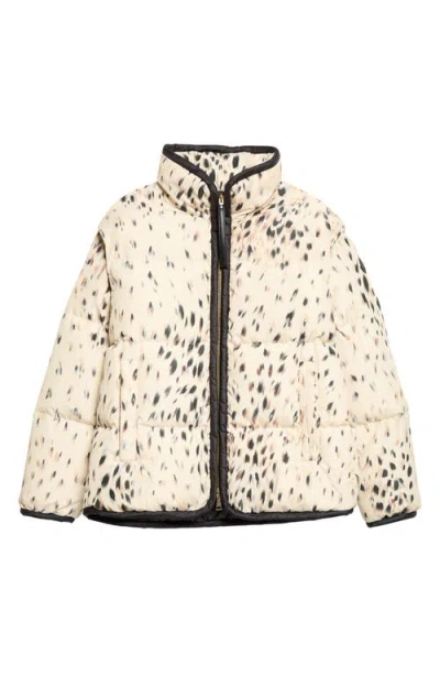 Moncler Rayonnant Animal Print Quilted Puffer Jacket In Neutral