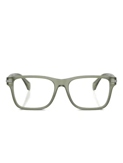 Moncler Rectangle-frame Glasses In Green