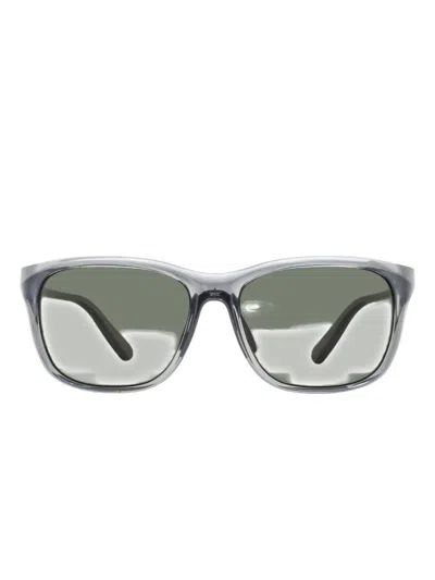 Moncler Rectangular Emblem Sunglasses In Gray