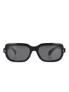 Moncler Suntrap Rectangular Frame Sunglasses In Black