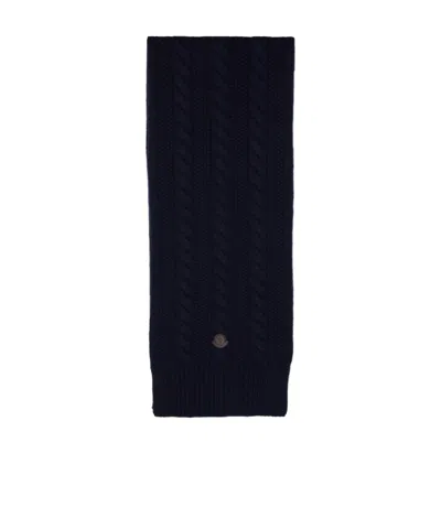 Moncler Rectangular Scarf In Black