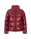 MONCLER RED ABBADIA SHORT DOWN JACKET