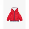 Moncler Kid - Anton Hooded Rain Jacket In Red