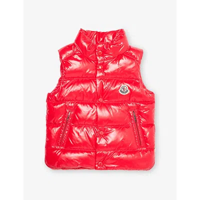 Moncler Babies' Red Bernard Quilted Shell-down Gilet 6 Months-3 Year