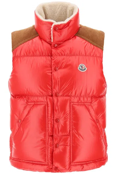 Moncler Red Bodywarmer Jacket For Men